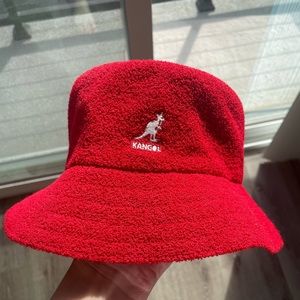 Unisex Red Kangol Bermuda Bucket Hat